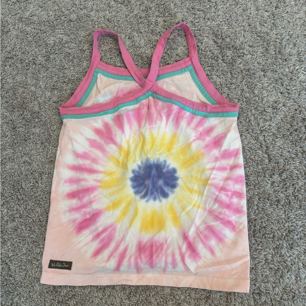 Matilda Jane Pink and Yellow Tie-Dye Tank Top